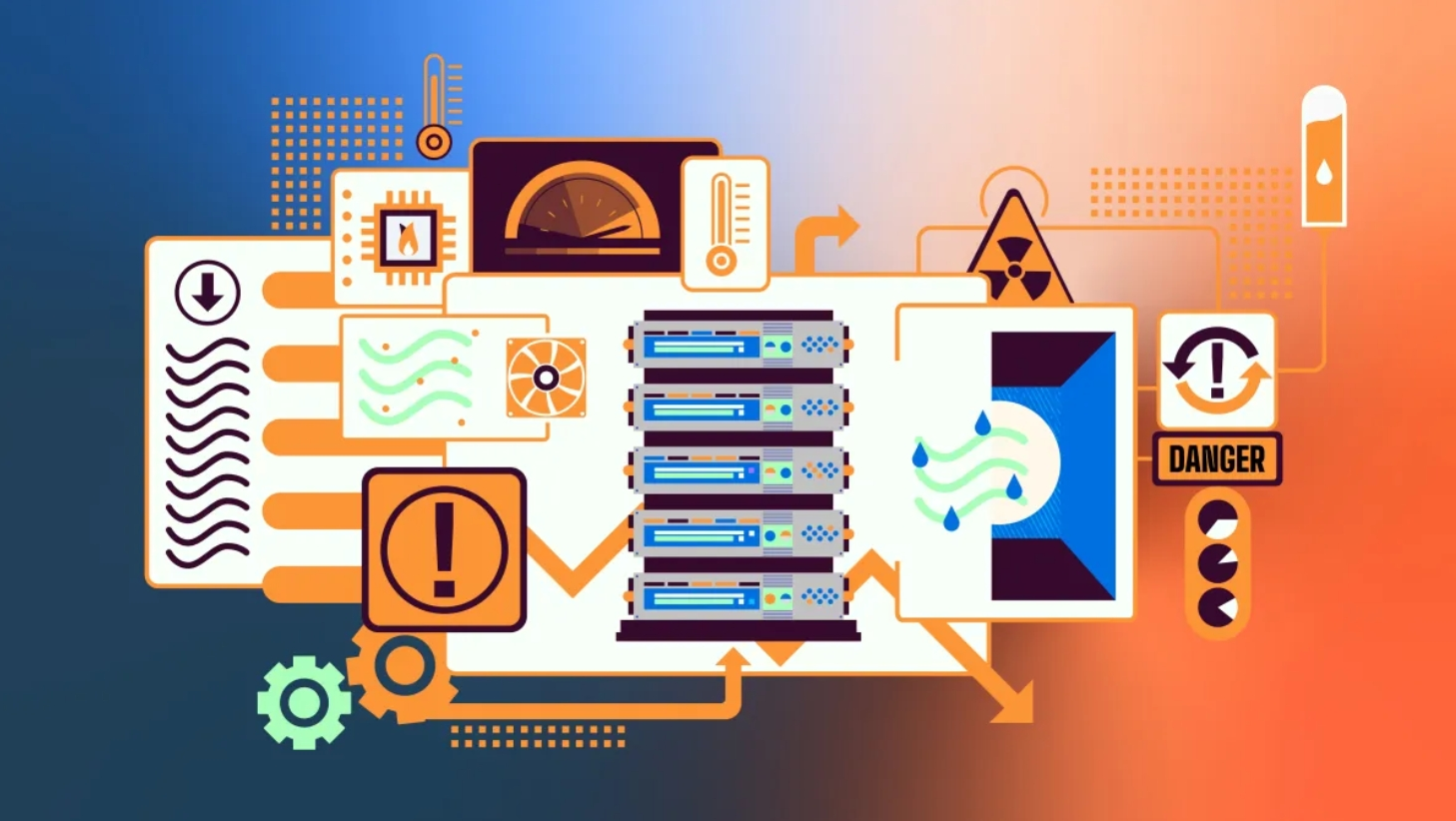 Preventing Overheating in Data Centers Prevención del sobrecalentamiento en los centros de datos