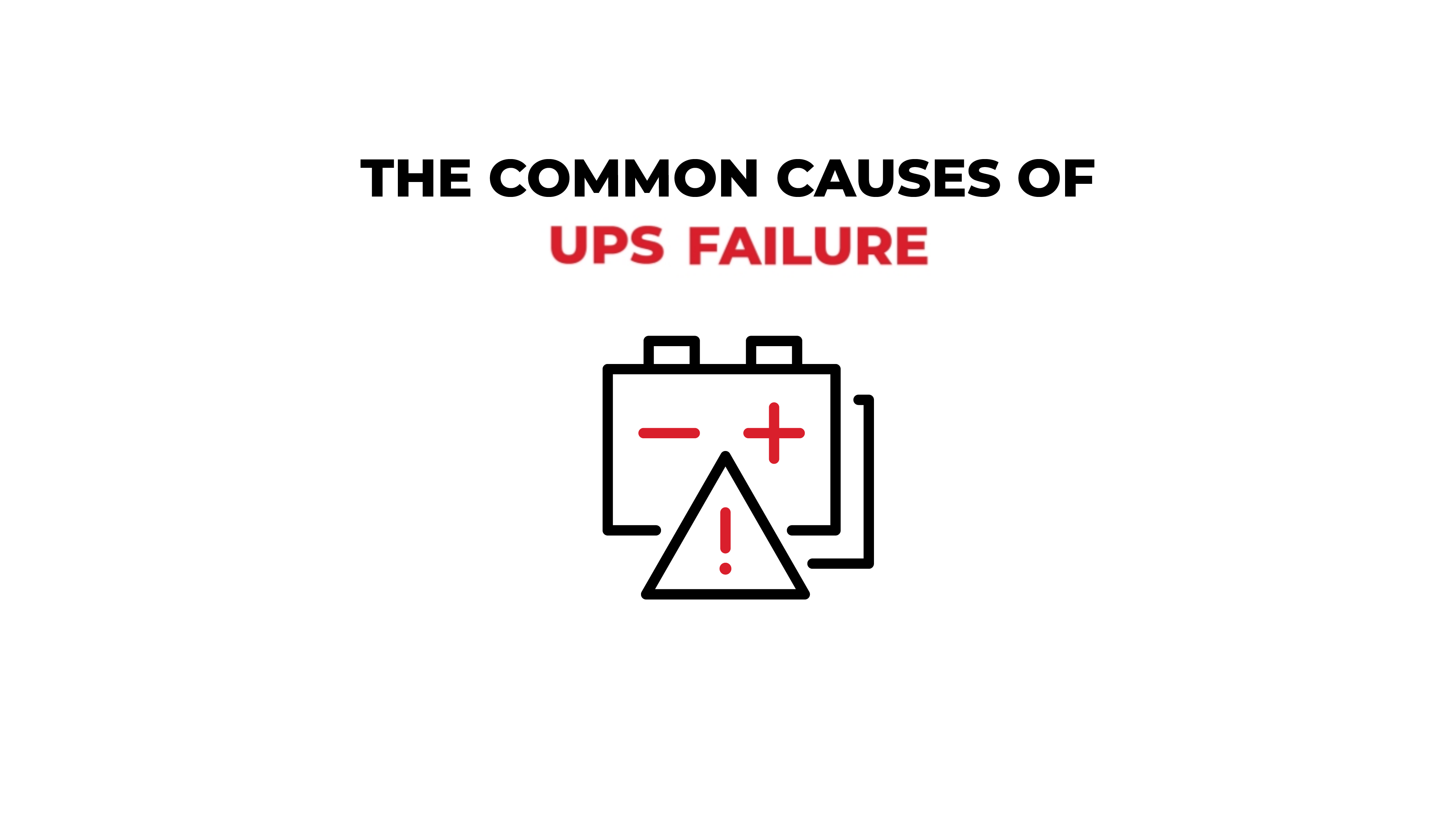 Causas comunes de fallas del UPS y soluciones recomendadas