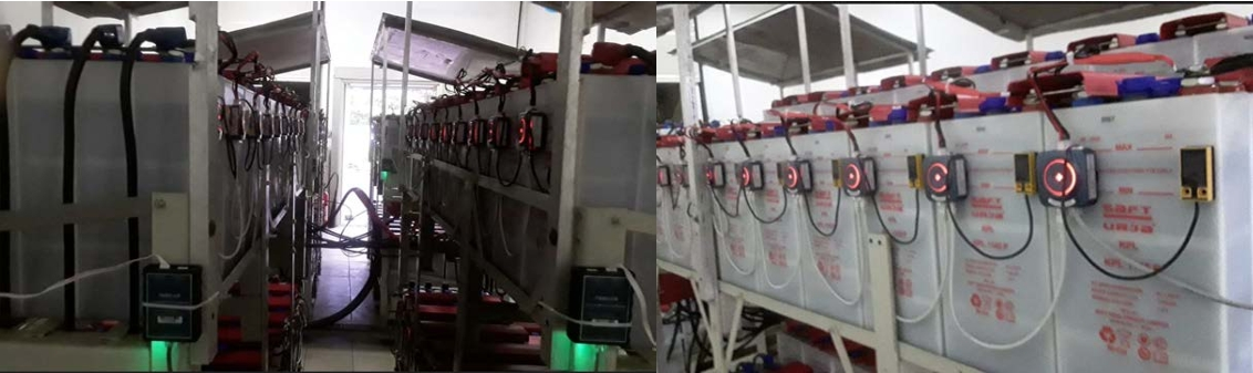 Sensores de monitoreo de bater&iacute;as de Ni-Cd instalados en una subestaci&oacute;n de India 